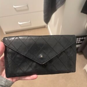 Authentic Chanel Classic Black Quilted Wallet/bag